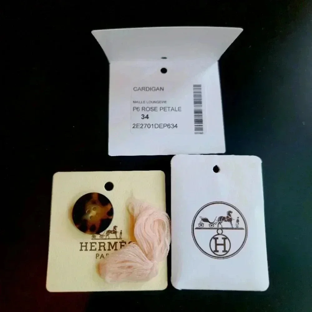 Hermes Pink Cardigan in 34 - Picture 4 of 6